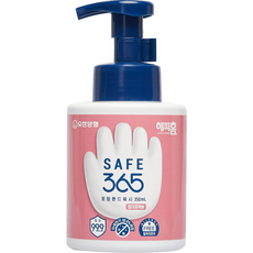 해피홈 SAFE 365 포밍 핸드워시 용기형 핑크포레향, 350ml, 1개