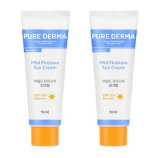 온더바디 퓨어더마 마일드 모이스처 선크림 SPF50+ PA++++, 50ml, 2개