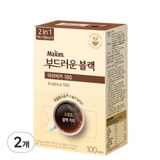 맥심 아라비카100 부드러운 블랙 커피믹스, 2.8g, 100개입, 2개