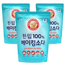 한입 100% 베이킹소다, 3개, 2kg