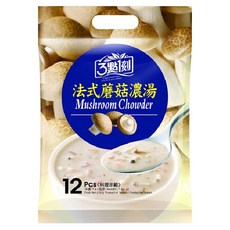 3點1刻 法式蘑菇濃湯 12包入, 216g, 1袋