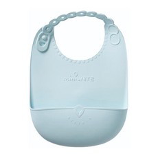 miniware 矽膠圍兜, 入門必備款, 口袋寬且深, 七段可調式脖圍, 4M~3Y適用, 寧靜海藍, 1個