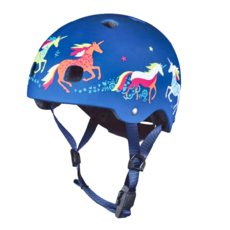micro scooters Helmet LED 安全帽, 獨角獸圖案, M, 消光獨角獸, 1個