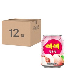 Lotte 樂天 Sac Sac 水蜜桃汁, 2.856毫升 (238毫升x12罐), 韓國進口, 238ml, 12罐