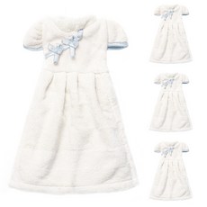 루시아이 파스텔 원피스모양 고리수건, 화이트, 4개