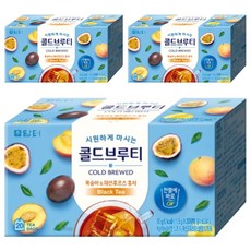 담터 콜드브루티 복숭아 패션후르츠 홍차, 1.5g, 20개입, 3개