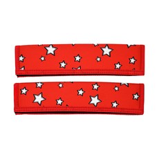 Choopie CityGrips 推車手把套 單把長 2入, 時尚推車配件, 柔軟舒適耐用, 適用於多數嬰兒推車, 亮紅星星, 1組