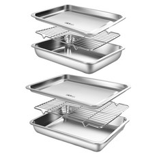 키친아트 연마제 없는 스텐 사각트레이 2종, 3호 + 4호, 1개