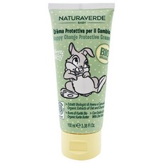 NATURAVERDE 桑普兔寶貝洋甘菊舒敏護膚膏 100ml, 專為嬰兒更換尿布設計, 添加有機燕麥萃取, 通過歐盟ICEA有機認證, 1條