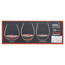 RIEDEL THE KEY TO WINE 20週年O杯 紅酒三入組, Pinot Noir, Syrah, Cabernet/Merlot