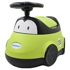 babyhood 小汽車座便器, 可愛造型, 抽屜便槽拉取設計, 底部止滑設計, 綠色, 1個