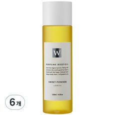 화이트센트 향기좋은 모이스처 마사지 바디오일 스윗파우더, 120ml, 6개
