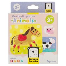 Banana Panda 旅行學習拼圖 動物，適合2歲以上, 1盒