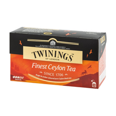 TWININGS 唐寧茶 極品錫蘭茶, 明亮琥珀色, 25茶包, 2g, 25包, 1盒