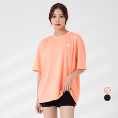 Carat 女士寬鬆短袖圖案防曬衣, 潘塔粉紅