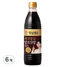 대상 청정원 씨간장 숙성 양조간장 골드, 6개, 840ml