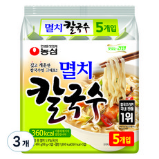 농심 멸치 칼국수, 98g, 15개