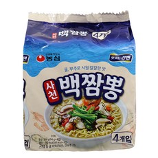 농심 사천백짬뽕 96g, 4개