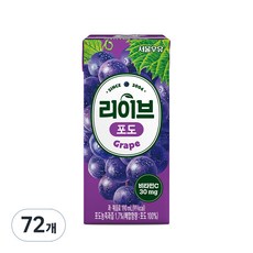 서울우유 리이브 포도 주스, 190ml, 72개