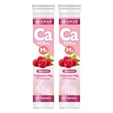 台塑生醫 鈣 + 鎂發泡錠, 20顆, 2瓶