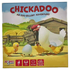 FoxMind 咕咕雞 CHICKADOO 桌遊組，73張遊戲卡，9枚蛋殼收藏章, 1盒
