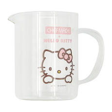 CHEFMADE 學廚 HELLO KITTY 凱蒂貓350ml玻璃量杯 - 耐高溫小刻度量杯, KT7080, 350ml, 1個