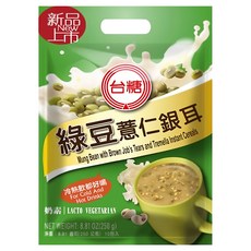 台糖 綠豆薏仁銀耳, 冷熱飲皆宜, 25g, 10包, 1袋