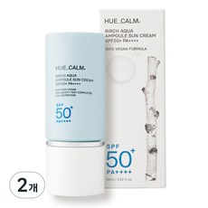 휴캄 자작나무 수분 앰플 선크림 SPF50+ PA++++, 2개, 60ml