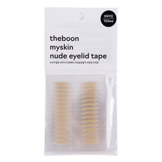 THEBOON 羽毛單面雙眼皮貼, 150個, 裸色SS型