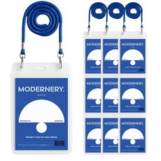 Modernary中型項鍊名牌, 藍色, 10個