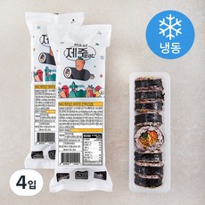 제주eat 제주당근 유부우엉 곤약비건김밥 (냉동), 220g, 4입