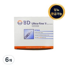 벡톤디킨슨 인슐린 주사기 울트라파인 2 8mm 0.5ml 100p, 6개