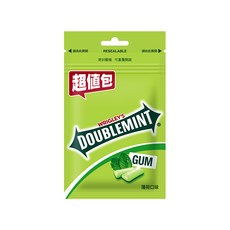 DOUBLEMINT 青箭 粒裝口香糖, 清新好口氣，經典薄荷原味, 28g, 5包