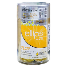 ellips 意立詩 摩洛哥護髮膠囊 豐盈水潤黃甜花 50粒, 維生素B5 A E, 強效養護 鎖水滋潤 抗熱護髮, 50ml, 1罐