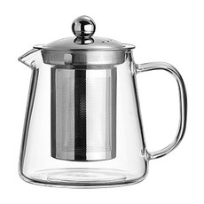 大容量耐熱玻璃茶壺 304不鏽鋼濾網 750ml, 透明, 1個