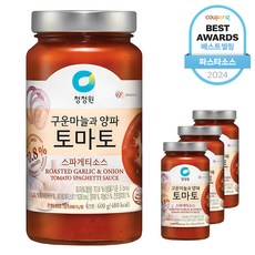 청정원 구운마늘과 양파 토마토 스파게티소스, 600g, 4개