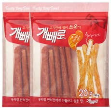 개빼로 강아지 껌 280g, 닭고기 + 치즈 혼합맛, 2개