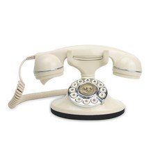 1970 빈티지 화이트 전화기
