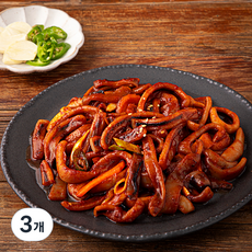 김씨밥 갓 버무린 오징어 볶음, 500g, 3개