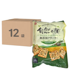 中祥 自然の顏 紫菜鮮蔥蘇打餅, 280g, 12袋