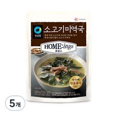 청정원 호밍스 소고기미역국, 450g, 5개