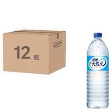 舒跑天然水，1500毫升 x 12瓶，來自中央山脈的純淨好水, 1.5L