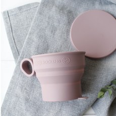 Cherry House 矽膠摺疊杯, 粉色, 1個