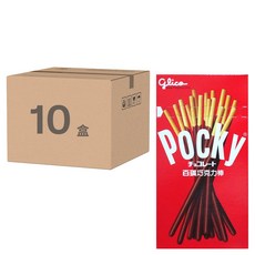 glico 格力高 Pocky 百奇 巧克力棒 10盒 Set, 40g/盒, 巧克力/抹茶/草莓/曲奇奶油口味, 330g, 1組