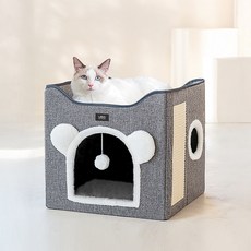 Leto Cat Breath House 坐墊 坐墊 House Scratch 2 層, 1個, 灰色