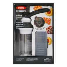 OXO 手工餅乾擠壓器, 輕鬆製作, 防滑推桿, 擠壓式, 透明瓶身, 1257580, 1個