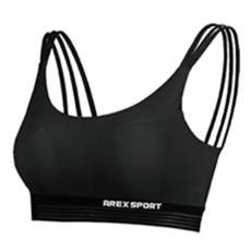 AREX SPORT PLUS 加大尺碼繃帶超彈力可調節BRA 涼爽吸排機能運動內衣，黑玫瑰，2L, 1件