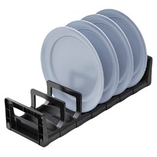 Mega 櫥櫃太空鋁碗盤收納架 盤架，約40x12x8公分，太空鋁+塑料, 1個