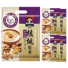 QUAKER 桂格 每日營養穀珍核桃堅果 無添加糖, 25g, 5袋, 10包