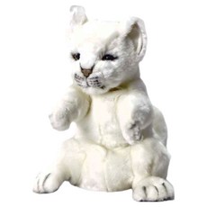 HANSA TOY 白獅寶寶手偶 絨毛填充玩具, 1個